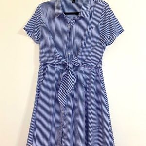Button down mini dress